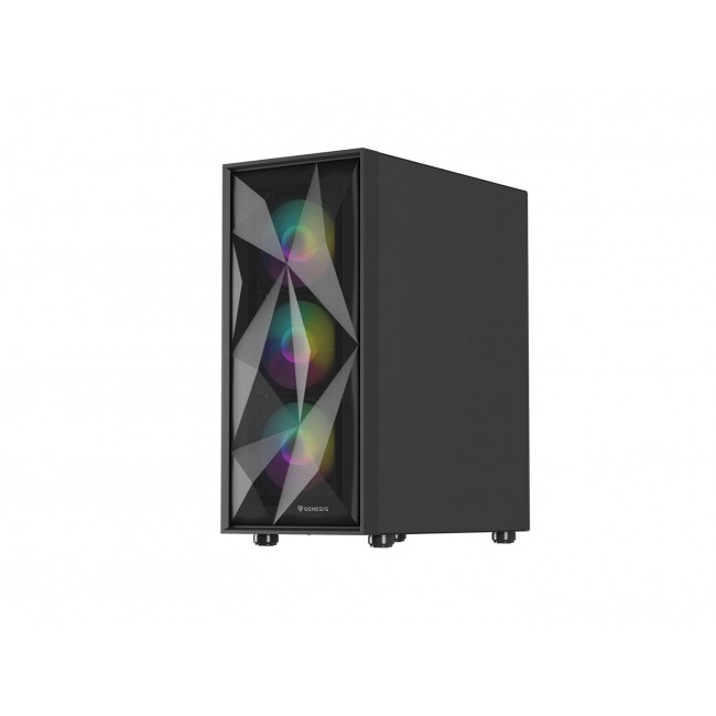 GENESIS DIAXID 605 ARGB MIDI TOWER CASE WITH USB-C WINDOW BLACK GENESIS DIAXID 605 ARGB MIDI TOWER CASE WITH USB-C WINDOW BLACK