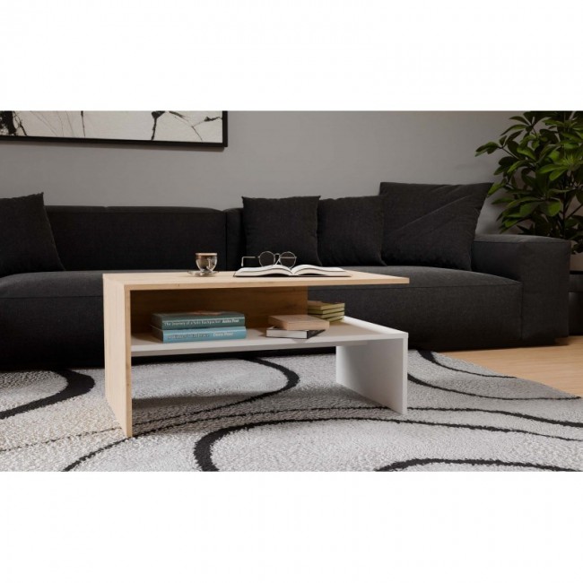 BOSTON artisan/white coffee table bench