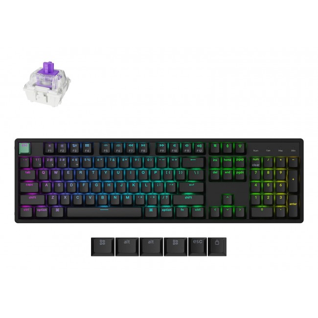 Keychron K10 HE keyboard Gaming USB + RF Wireless + Bluetooth QWERTY English Black