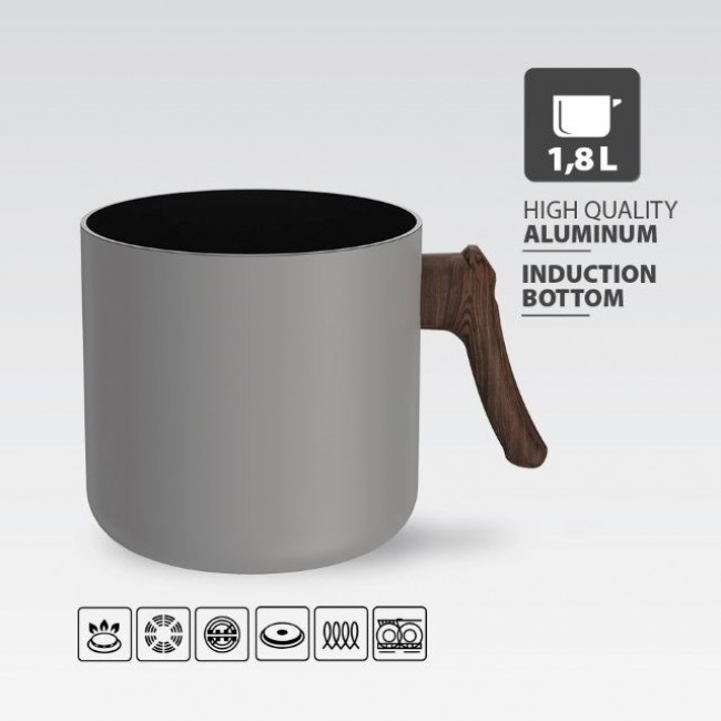 1.8L milk pot MR-1211-14M MAESTRO grey
