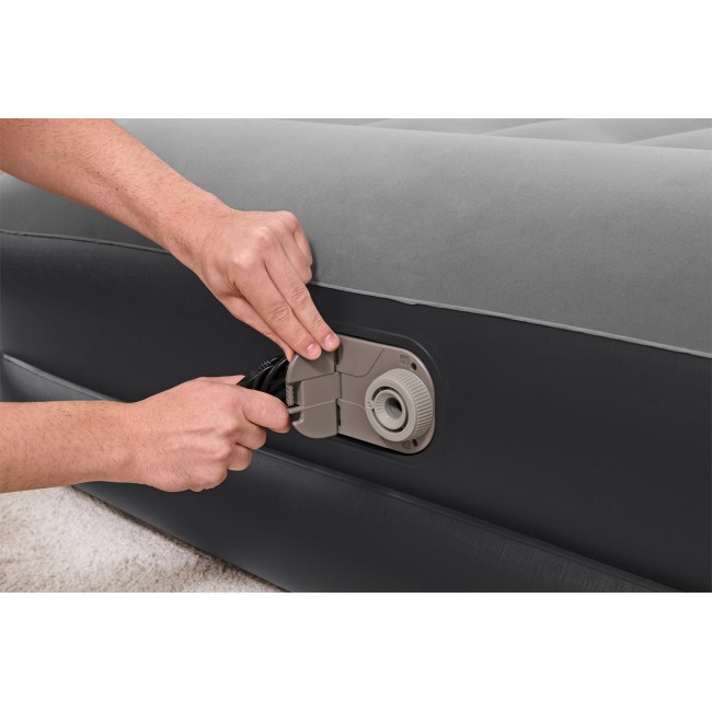 Bestway Tritech Air Mattress Queen with Built-in AC Pump and Antimicrobial Coating 2.03 m x 1.52 m x 46 cm