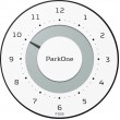 Needit ParkOne parking disc Black, White, Metallic Electronic