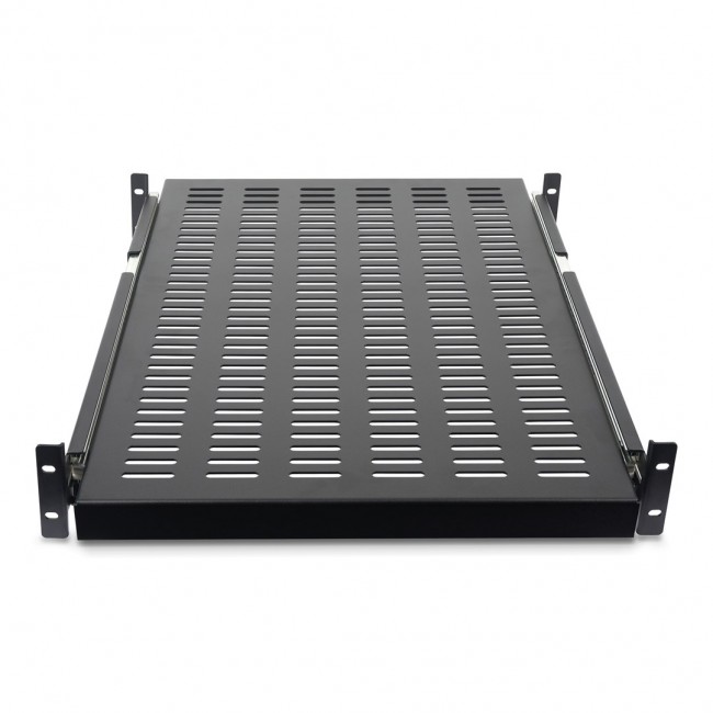StarTech.com 2U Sliding Server Rack Mount Shelf - 20 to 30in Adjustable Mounting Depth - Vented - 50lb - Heavy Duty Universal 19 Rack Shelf for Equipment Rack - 24in Deep