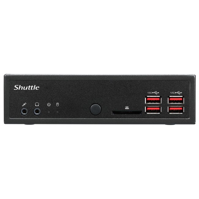 Shuttle XPC slim Barebone DH32U5, Intel i5-1135G7, 4x HDMI 2.0b 2x LAN, 2x COM, incl. VESA 24/7 permanent operation