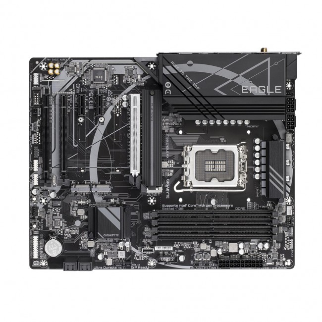 GIGABYTE Z790 EAGLE AX Motherboard - Supports Intel Core 14th Gen CPUs, 12+1+ Phases Digital VRM, up to 7600MHz DDR5 (OC), 3xPCIe 4.0 M.2, Wi-Fi 6E, 2.5GbE LAN, USB 3.2 Gen 2
