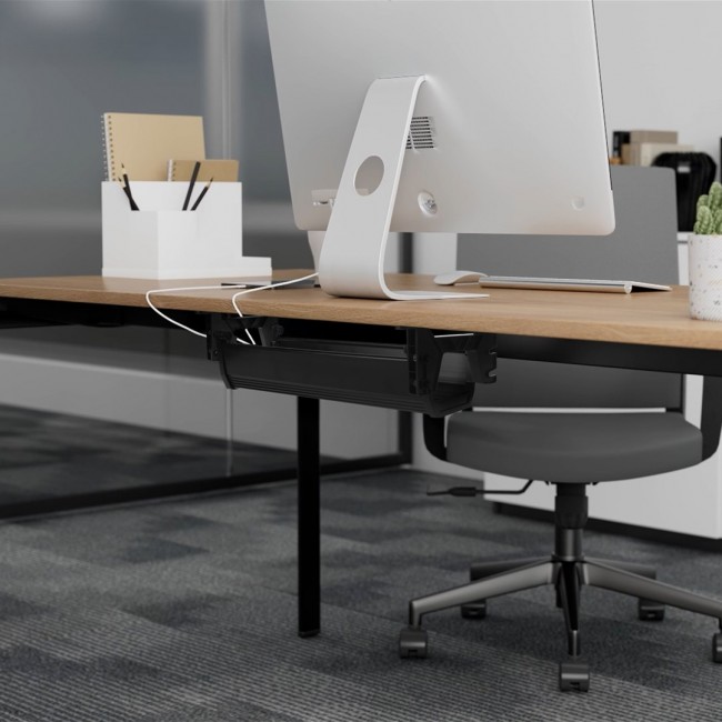 Maclean under-desk cable/extension organizer, max. load 5kg, black, MC-106 B Maclean under-desk cable/extension organizer, max. load 5kg, black, MC-106 B