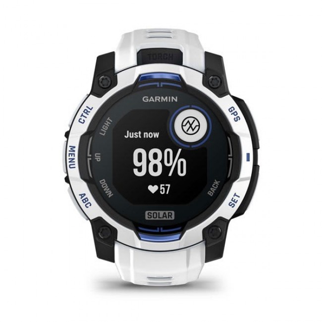 Garmin Instinct 3 Solar watch, 45mm, white