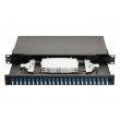 Equip 24-Port Fiber Optic Splice Box, LC Duplex, OS2, 1U, Equipped, Black