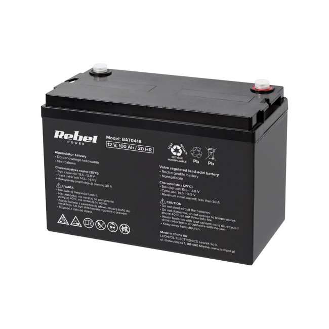 12V 100Ah Rebel Gel Battery 12V 100Ah Rebel Gel Battery