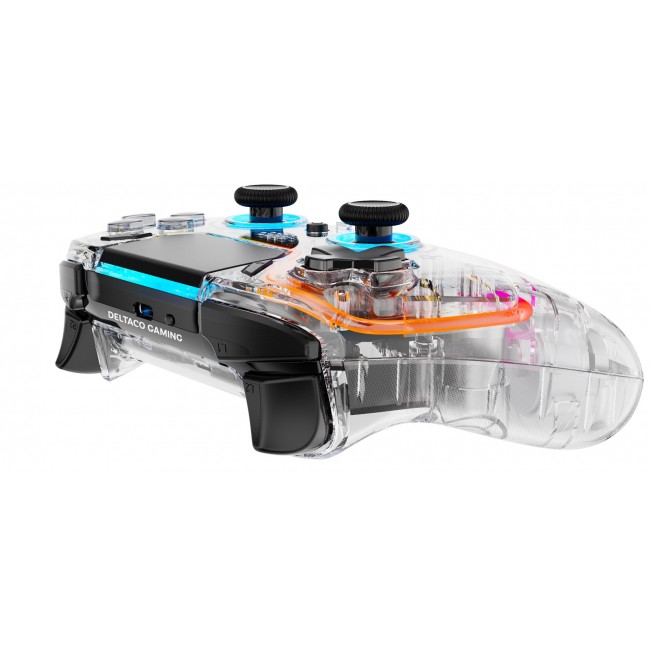 Deltaco Gaming GAM-169-T Gaming Controller Transparent Bluetooth/USB Gamepad Android, Nintendo Switch, PC, PlayStation 4, iOS Deltaco Gaming GAM-169-T Gaming Controller Transparent Bluetooth/USB Gamepad Android, Nintendo Switch, PC, PlayStation 4, iOS