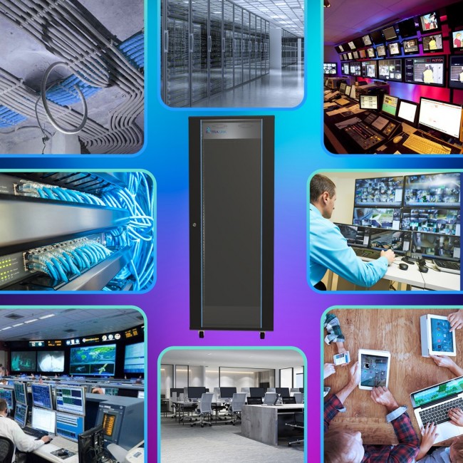 Extralink Rackmount cabinet 32U 800x800 Black standing