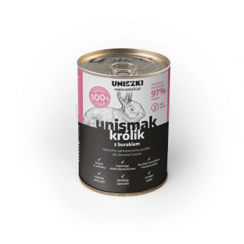 UNISZKI UNIsmak Rabbit with beetroot - wet dog food - 400g