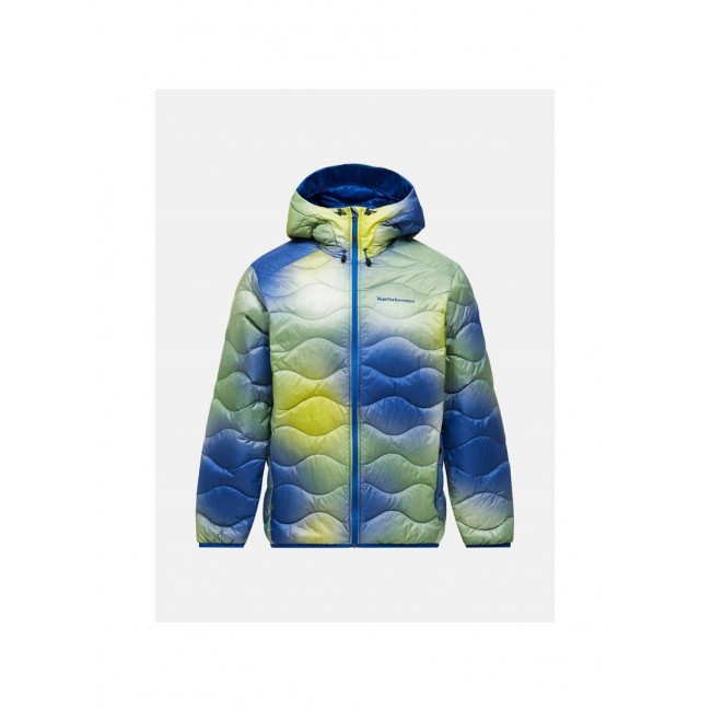 Kurtka puchowa m ska PEAK PERFORMANCE M Helium Aop Down Hood Jacket kolor multikolor - M