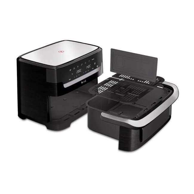 Tefal Dual Easy Fry Flex EY9228 9 L Stand-alone 2700 W Hot air fryer Black, Stainless steel
