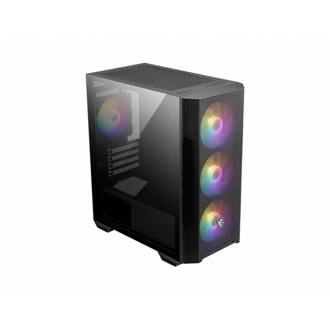 MSI MAG FORGE M100R computer case Midi Tower Black, Transparent