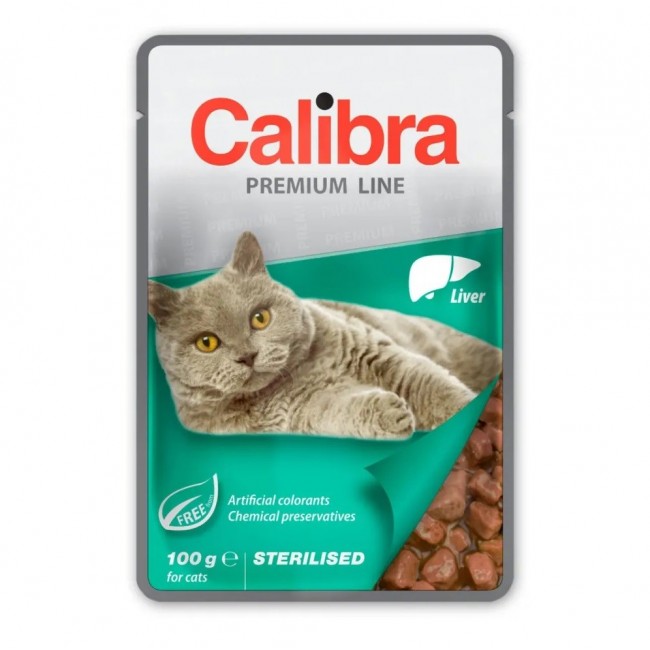 CALIBRA Cat Premium Sterilised Liver - wet cat food - 100g
