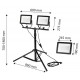 Double spotlight 2x100W SMD LED 2 x 8500lm on tripod 1.8m