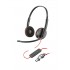 HP Poly Blackwire 3220 Stereo USB-C Headset +USB-C/A Adapter