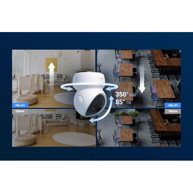 EZVIZ H6c G1 4K Spherical IP security camera Indoor 3840 x 2160 pixels Ceiling/Wall/Desk EZVIZ H6c G1 4K Spherical IP security camera Indoor 3840 x 2160 pixels Ceiling/Wall/Desk