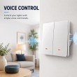 Qoltec 52706 Smart 2-Gang Light Switch | Wi-Fi | Timer | Tuya | Smart life | White