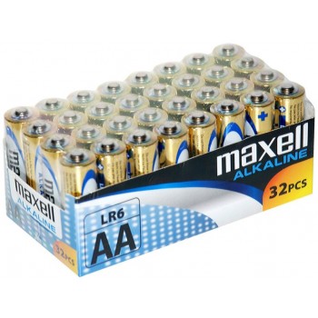 MAXELL Battery alkaline ALKALINE LR6 AA FOIL, box of 32 pieces (8 packs of 4 pieces each)