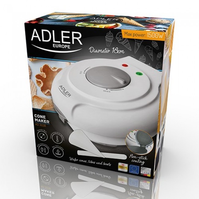 Adler AD 3038 Waffle maker 1500 W White