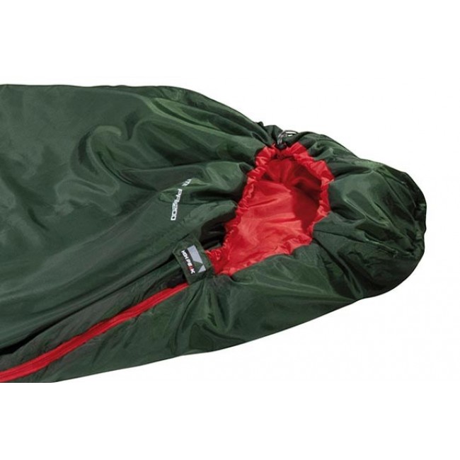 High Peak Lite Pak 1200 Mummy sleeping bag Polyester Green, Red 23263