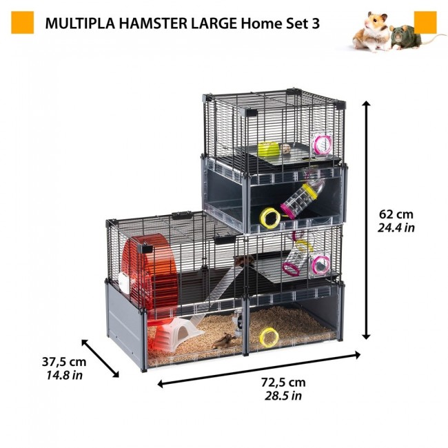 FERPLAST Multipla hamster large - cage for rodents - 107,5 x 37,5 x 42 cm FERPLAST Multipla hamster large - cage for rodents - 107,5 x 37,5 x 42 cm