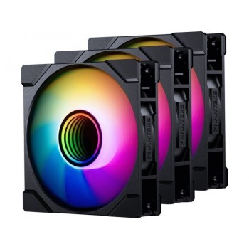 PHANTEKS M25 Gen2 PWM D-RGB L fter, 3er-Pack - Reverse Blade, 120mm, schwarz