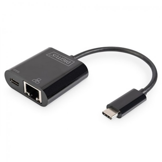 Digitus USB Type-CTM Gigabit Ethernet adapter with Power Delivery support