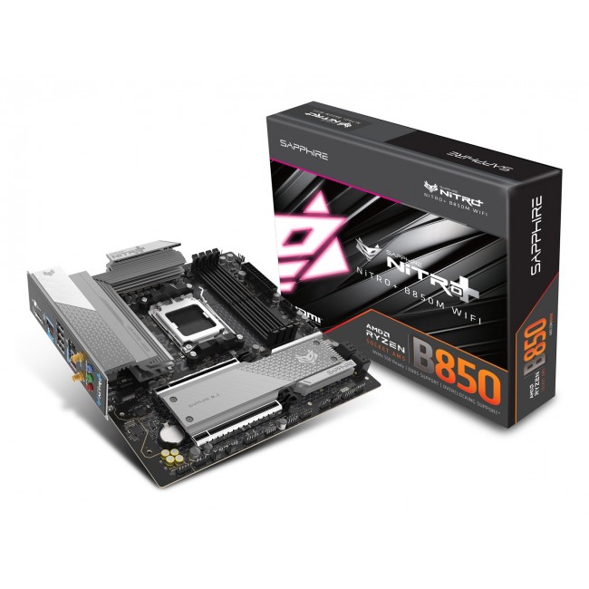 Sapphire NITRO+ B850M WIFI AMD B850 Socket AM5 micro ATX Sapphire NITRO+ B850M WIFI AMD B850 Socket AM5 micro ATX