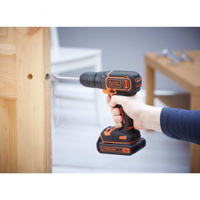 Black & Decker BDCD18-QW drill 650 RPM Black, Orange