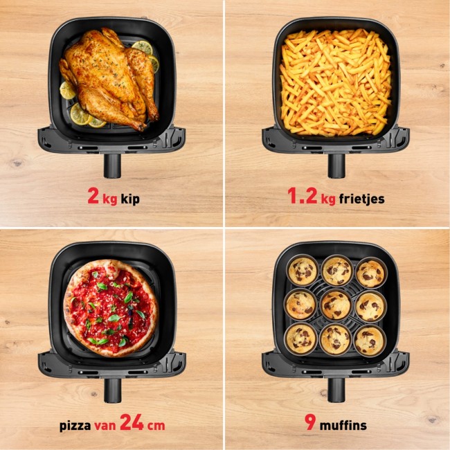 Tefal Easy Fry Mega EY855D10 fryer Single 7.5 L Stand-alone 2020 W Hot air fryer Black, Stainless steel Tefal Easy Fry Mega EY855D10 fryer Single 7.5 L Stand-alone 2020 W Hot air fryer Black, Stainless steel