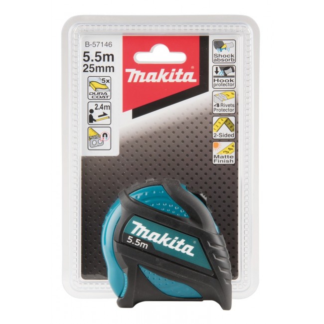 Makita B-57146 tape measure 5.5 m Black, Blue Makita B-57146 tape measure 5.5 m Black, Blue