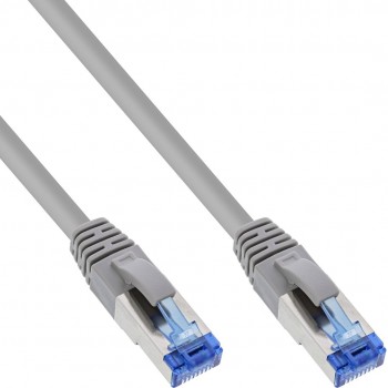InLine Patch Cable S/FTP PiMF Cat.6A halogen free 500MHz grey 10m