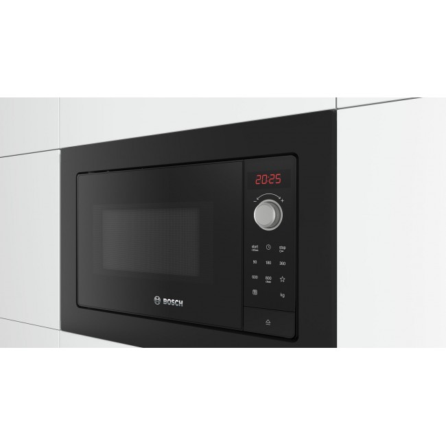 Bosch Serie 2 BFL623MB3 microwave Black Solo microwave Built-in 20 L 800 W