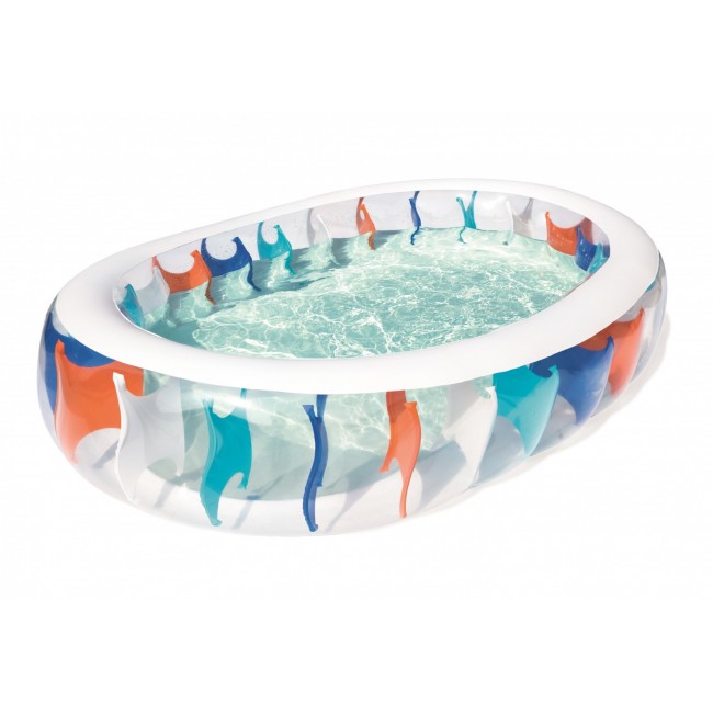 Bestway Inflatable Elliptic Family Pool 2.29m x 1.52m x 51cm - blue