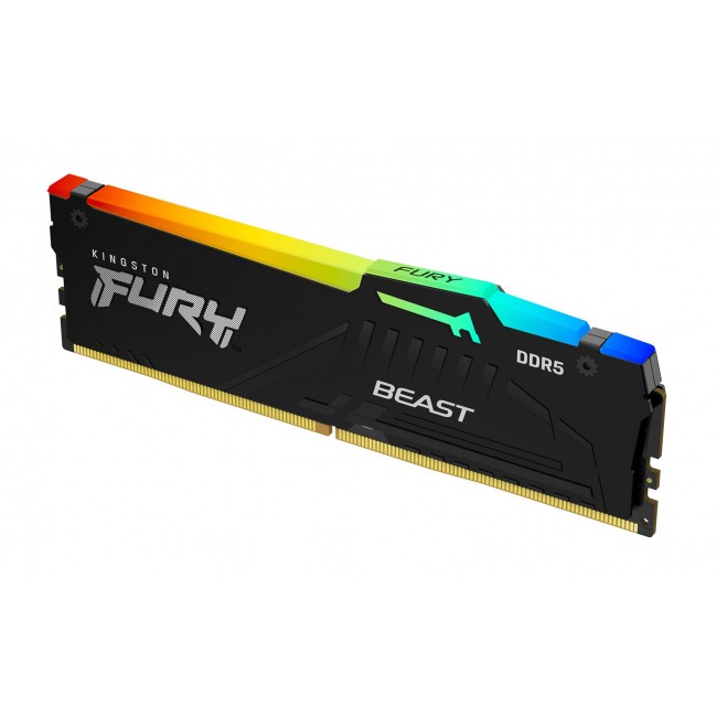 Kingston Technology FURY Beast 128GB 5600MT/s DDR5 CL40 DIMM (Kit of 4) RGB XMP Kingston Technology FURY Beast 128GB 5600MT/s DDR5 CL40 DIMM (Kit of 4) RGB XMP