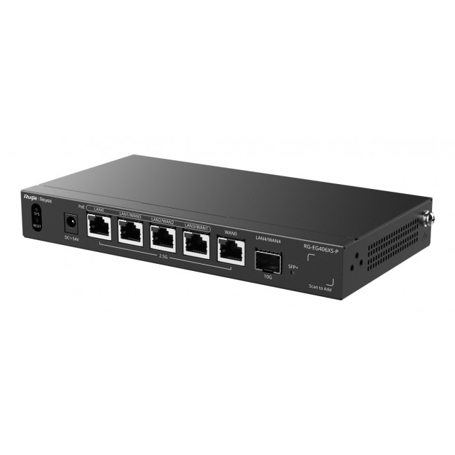 Ruijie Networks RG-EG406XS-P wired router 2.5 Gigabit Ethernet Black