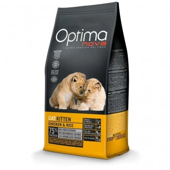 OPTIMANOVA Cat Kitten Chicken & Rice - dry cat food - 2kg