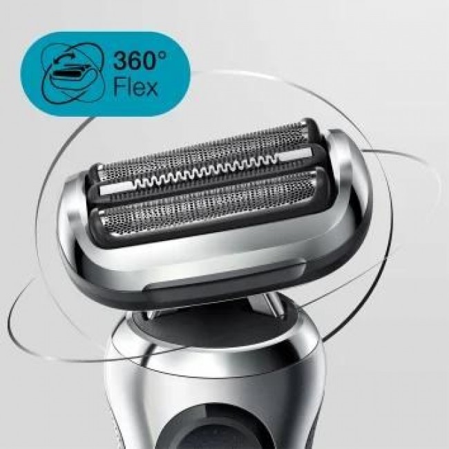 Braun Series 7 71-S7200cc Foil shaver Trimmer Black, Silver
