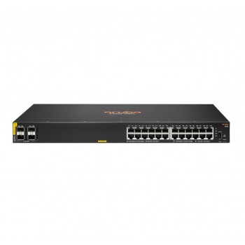 HPE Aruba Networking CX 6100 24G Class4 PoE 4SFP+ 370W Managed L3 Gigabit Ethernet (10/100/1000) Power over Ethernet (PoE) 1U Black
