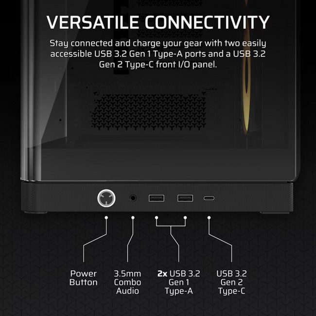 Corsair 4500X RS-R ARGB Tempered Glass Mid-Tower, Black Midi Tower Corsair 4500X RS-R ARGB Tempered Glass Mid-Tower, Black Midi Tower