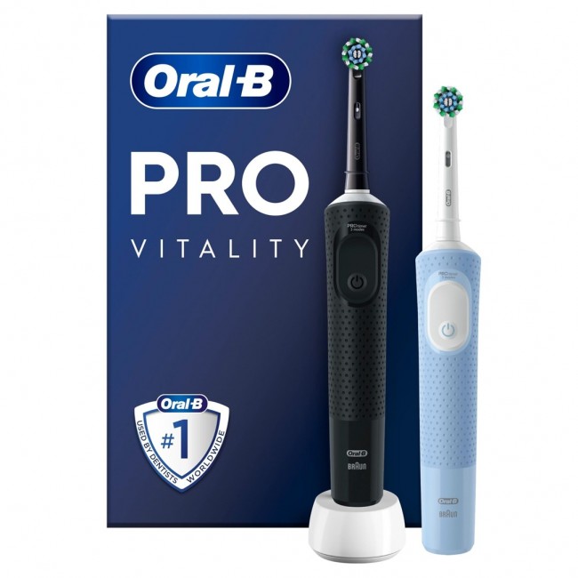 Oral-B Vitality Pro Duo Adult Rotating-oscillating toothbrush Black, Blue, White