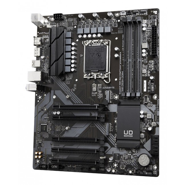 GIGABYTE B760 DS3H DDR4 Motherboard - Supports Intel Core 14th CPUs, 18+2+1 Phases Digital VRM, up to 5333MHz DDR4 (OC), 2xPCIe 4.0 M.2, GbE LAN, USB 3.2 Gen 2