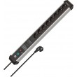 Brennenstuhl surge strip, aluminum, black