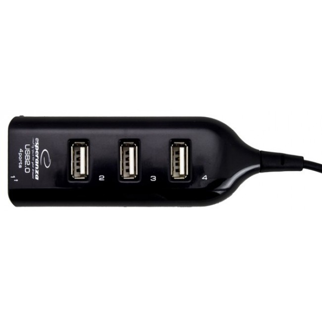 Esperanza EA116 interface hub 480 Mbit/s Black