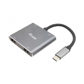 Equip USB-C 4-in-1 Dual HDMI Adapter, USB-C Hub with Dual HDMI USB 3.2 Gen 1 and 100W USB PD, USB-C MST Adapter for Dual Monitors