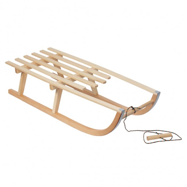 GreenBlue wooden sled, classic, with cord, up to 100 kg, GB153 GreenBlue wooden sled, classic, with cord, up to 100 kg, GB153