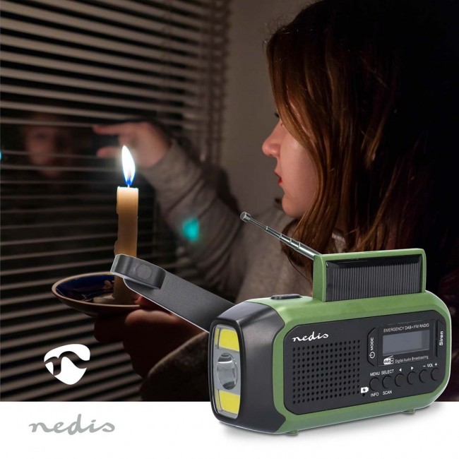 Nedis RDDBCR2000GN radio Portable Digital Black, Green